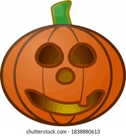 Halloween Jack O Lantern Isolated on White