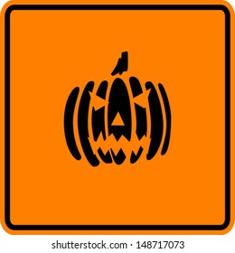 halloween jack o lantern pumpkin sign