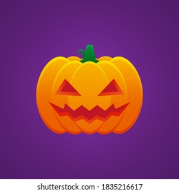 Halloween Jack O Lantern Expresión de calabaza de emoticonos malvados Diseño de vectores