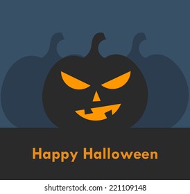 Halloween Jack o' lantern pumpkin. Vector illustration