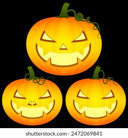 Halloween jack o lantern pumpkin head design