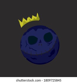 Halloween Jack-o-lantern is back with his crown