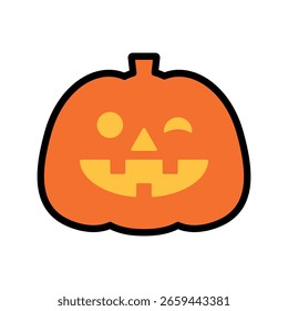 Ilustración vectorial de icono de calabaza de Halloween
