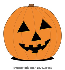 Halloween Jack-o'-lantern pumpkin - Vector Illustration