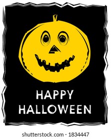 Halloween Jack-o-lantern. Vector Illustration.
