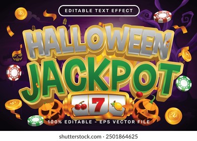 halloween jackpot text effect and editable text effect with halloween background