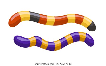 Halloween jelly worms. Vector illustration on white background
