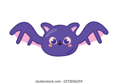 Halloween-Kawaii-Fledermaus einzeln