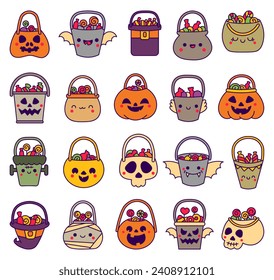 Halloween kawaii candy bucket