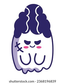 halloween kawaii ghost scary illustration isolated