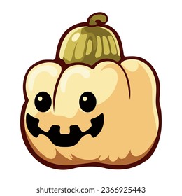 halloween kawaii scary pumpkin illustration isolated