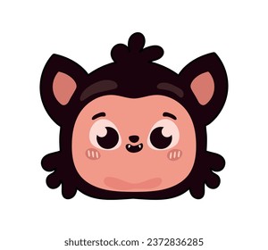 halloween kawaii werewolf vector isolated