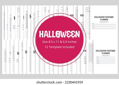 Halloween KDP Bundle Interior Halloween Music Playlist, Halloween Daily Planner With Halloween Costume Planner Template