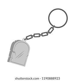 halloween key chain with gravestone