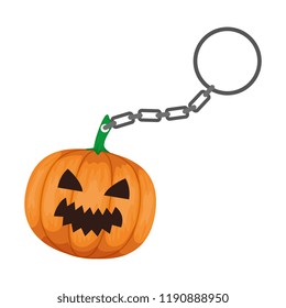 halloween key chain with pumpkin