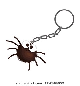 halloween key chain with spider