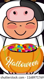 Halloween kid cartoon