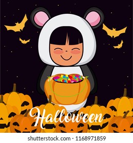 Halloween kid cartoon