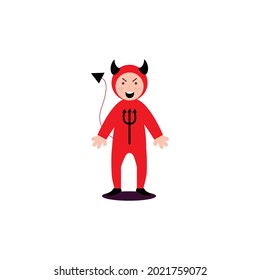 halloween kid dressing vector cartoon