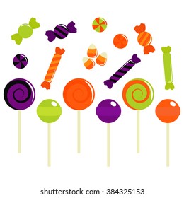 Halloween Kids Candies And Lollipops