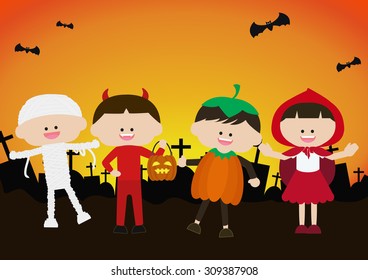 Halloween kids characters