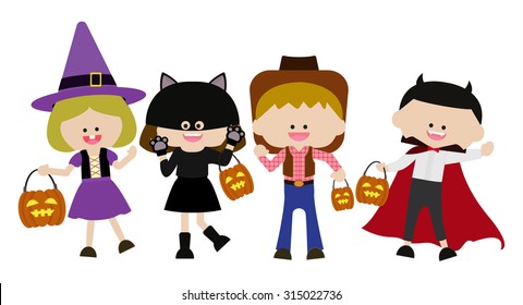 Halloween kids characters