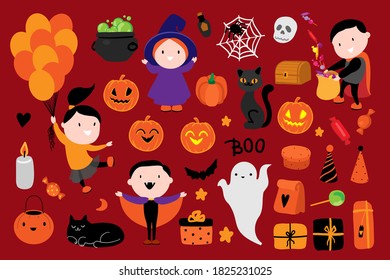 halloween kids set with accessories