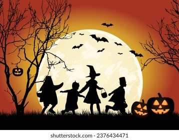 halloween for kids, halloween vector.