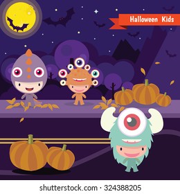 Halloween Kids Vector illustration