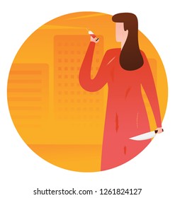Halloween killer flat icon design
