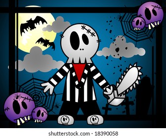 halloween killer vector illustration
