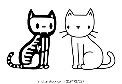 Halloween kitty cats vector illustration