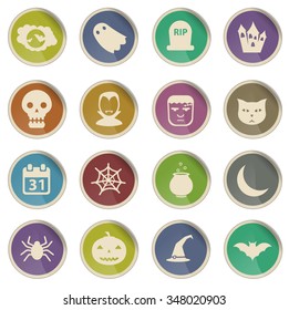 Halloween label icons for web