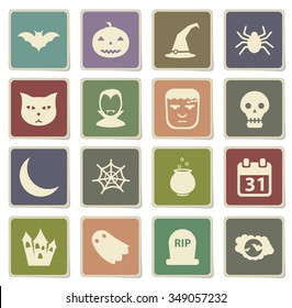 Halloween label icons for web