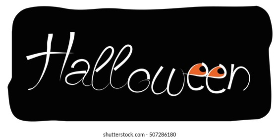 Halloween Label, Vector Illustration