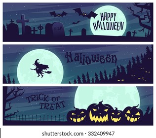 Halloween landscape poster.