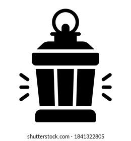 halloween, lantern vector glyph icon  