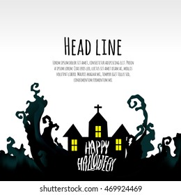 Halloween layout design template. Poster, brochure, card, background etc. vector file