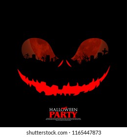 Halloween Layout/Cover. Minimalist Creative Design Concept. Stock Vector Illustration. Modern and Abstract Background