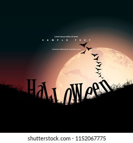 Halloween Layout/Design Cover. Modern and Abstract Background. Stock Vector Illustration. Minimalist Creative Design Concept.