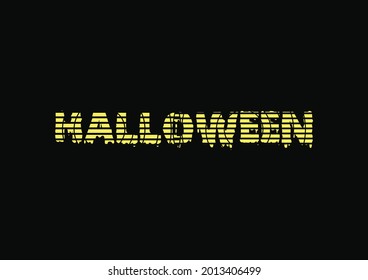 Halloween Letter Logo and T shirt Design Template