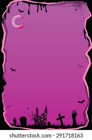 Halloween letter template in vector