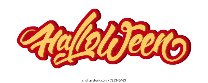 Halloween lettering banner for web. Vector Halloween lettering for web banner, postcard, poster 