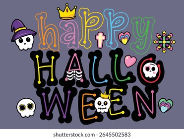Halloween lettering for halloween decoration