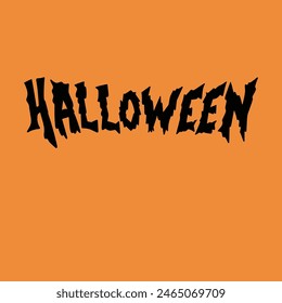 Halloween lettering design font illustration