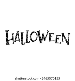 Halloween lettering design font illustration