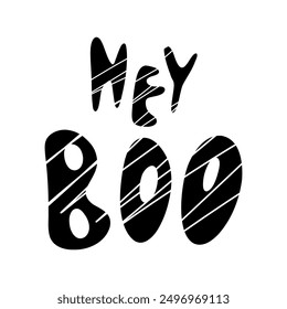 Halloween lettering design Hay Boo