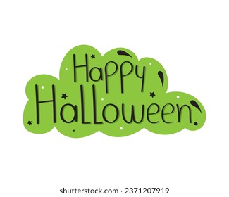 halloween lettering design illustration isolated