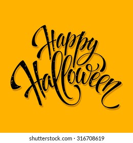 Halloween lettering greeting card EPS 10