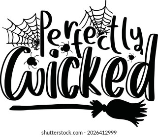 Citas De Letras De Halloween Para Carteles Impresos Tote Bag Tumbler T Shirt Design Perfectamente Wittadas